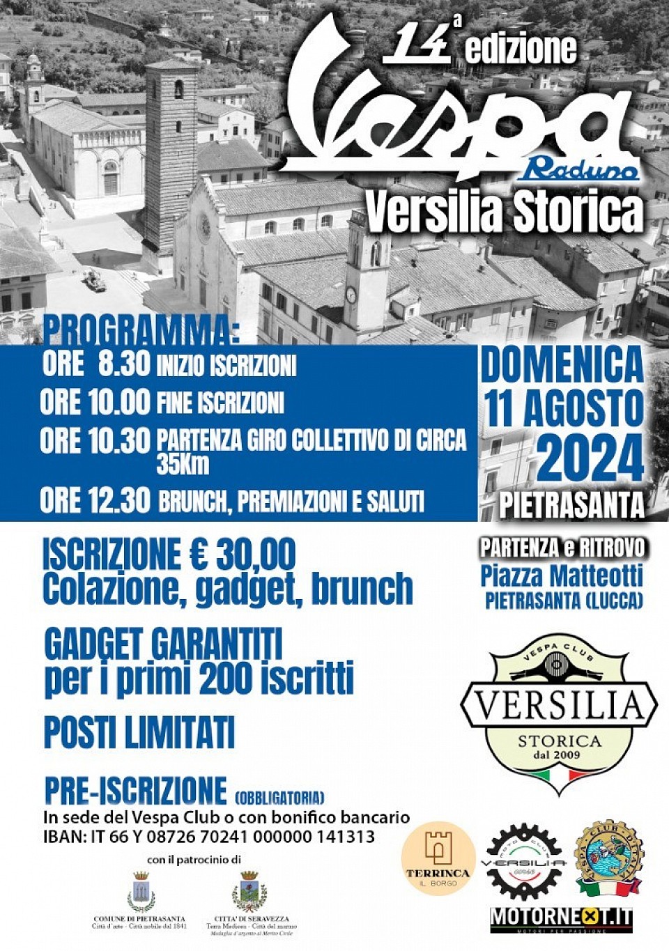 volantino raduno 2024 vespa club versilia storica
