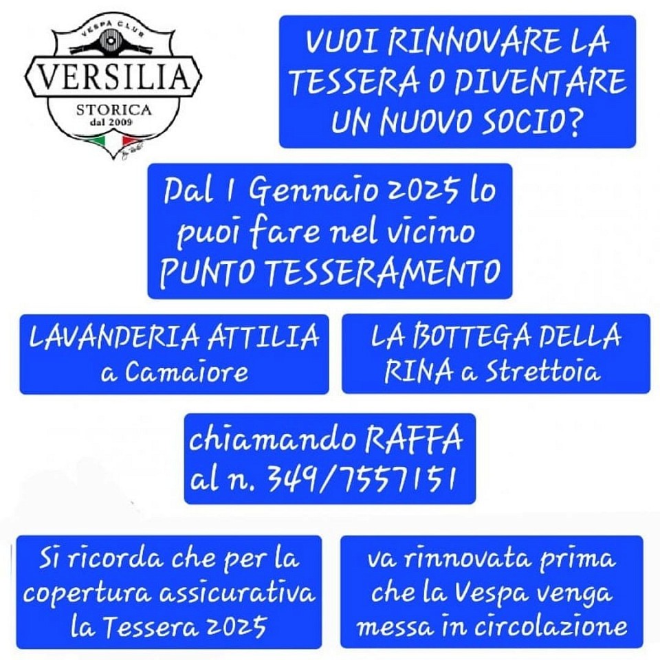 Rinnovo tessera 2025