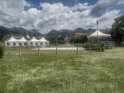 Area destinata al campeggio di tende.